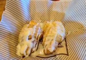 Free butter covered croissant at Cheddar's