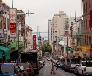 Chinatown and the Bay Bridge