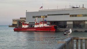 Fire boat (and seagull)