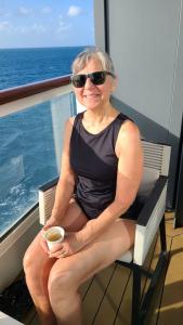 Marion enjoys the sun