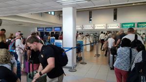 Queuing at the airport