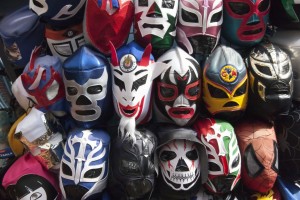 Masks on Olvera Street 